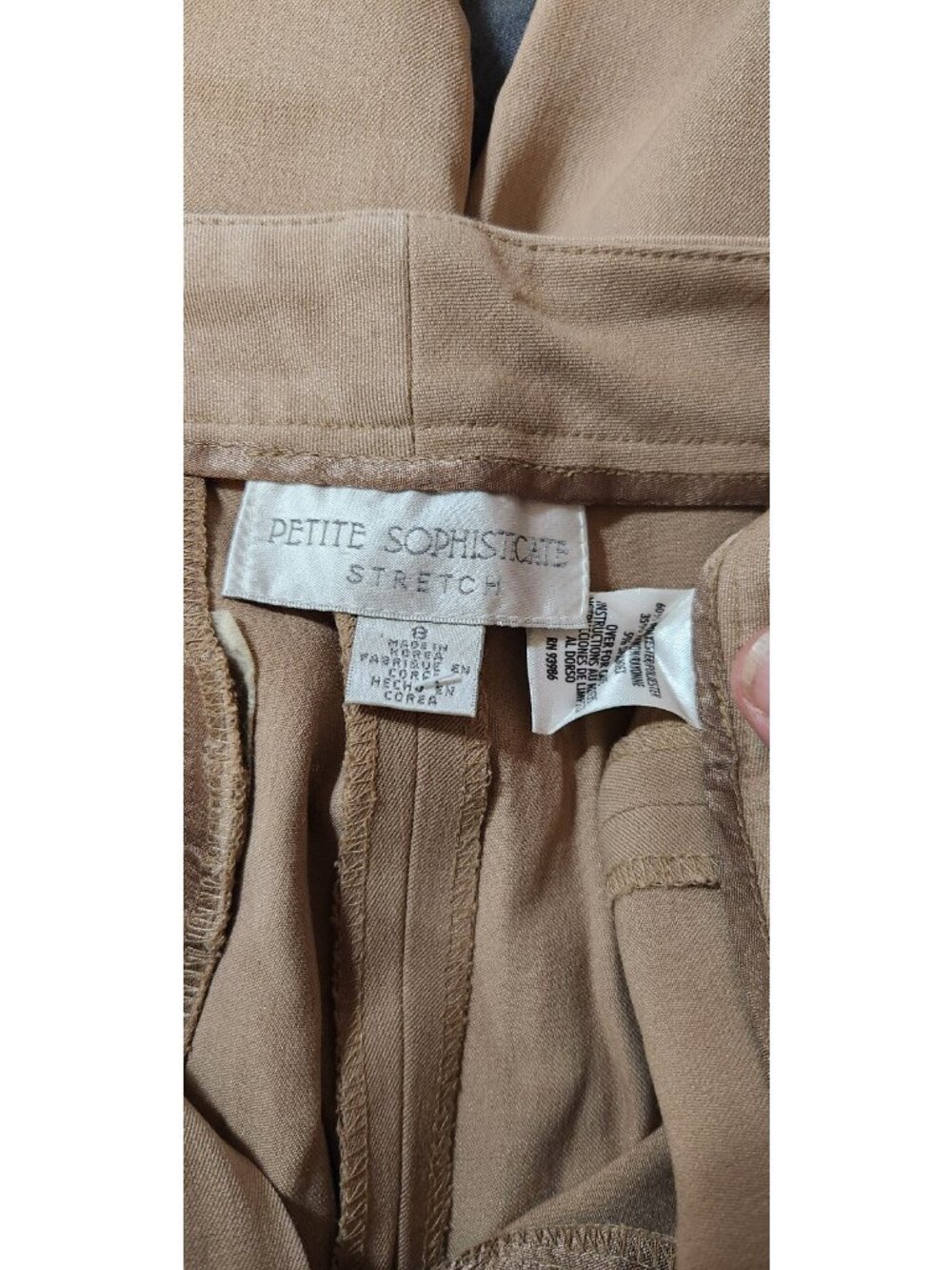 Petite Sophisticate Womens Size 8P 8 Brown Straight Leg Dress Pants USED - Picture 5 of 5